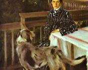 鲍里斯 克斯托依列夫 : Portrait of Julia Kustodieva, nee Proshinskaya (1880-1942), the Artist's Wife